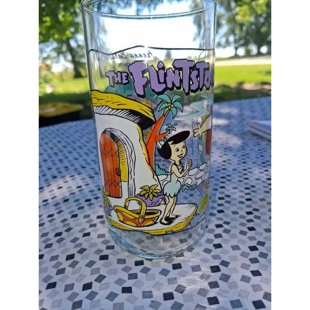 Vintage FLINTSTONES FIRST 30 YEARS Anniversary 1964 Hardees Glass 1991. Excelnt
